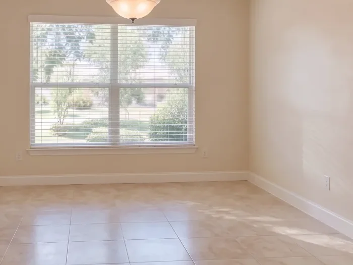 AI furniture removal concept for the same dining room — enlarged detail from the same result